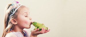Girl Kissing a Frog